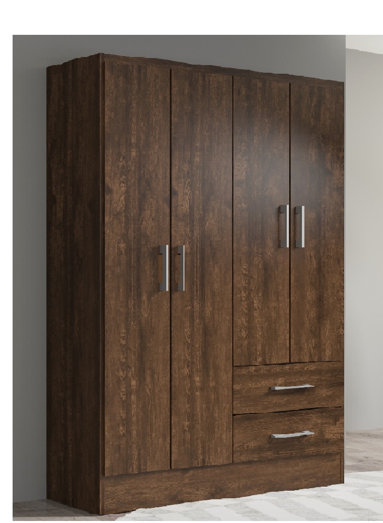 Ropero 4 puertas - 2 cajones