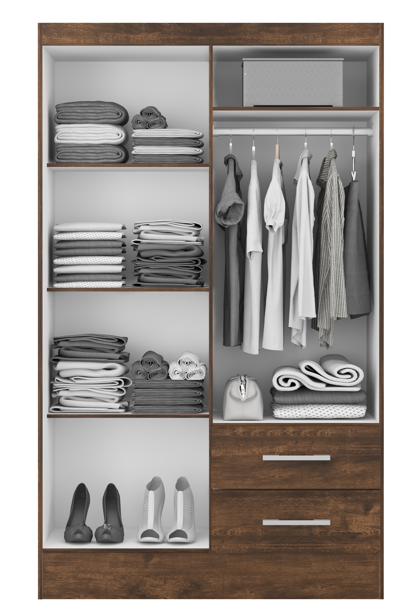 Ropero 4 puertas - 2 cajones - Imagen 3