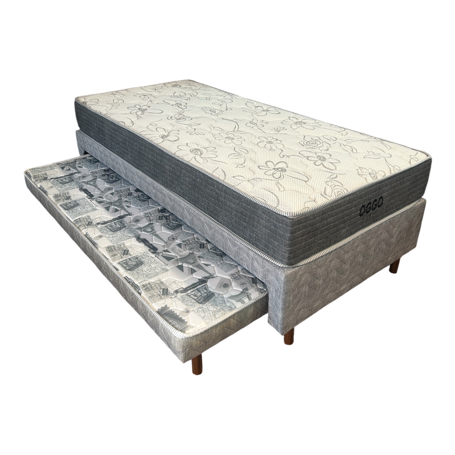 Cama box marinero 1 plaza con colchón