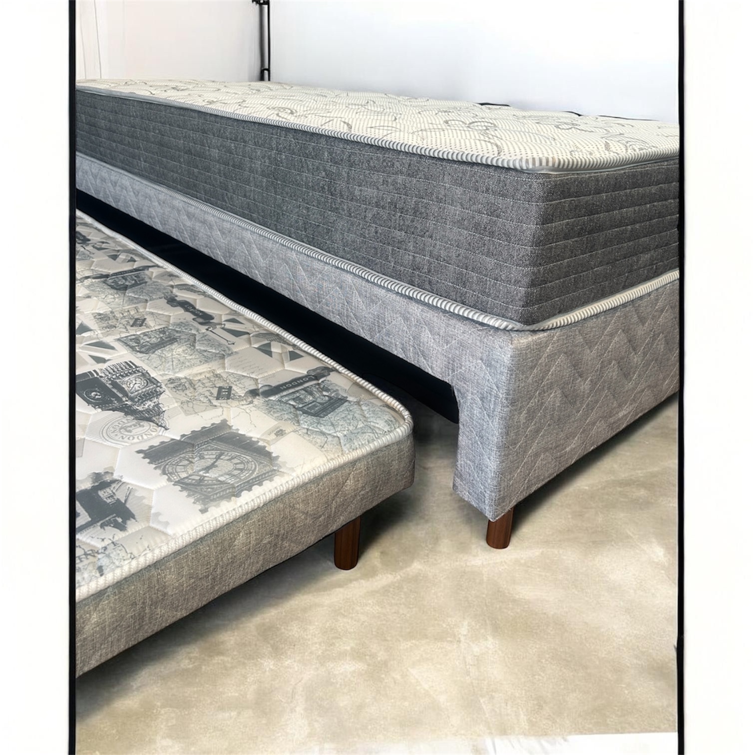 Cama box marinero 1 plaza con colchón - Imagen 5