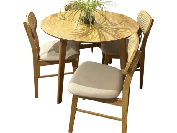 Alternative view of Juego comedor 4 sillas redondo - Yumiko