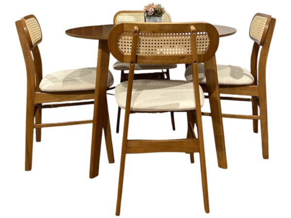 Alternative view of Juego comedor 4 sillas redondo - Yumiko